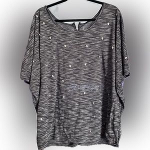 Lane Bryant Skull Embellished Tee